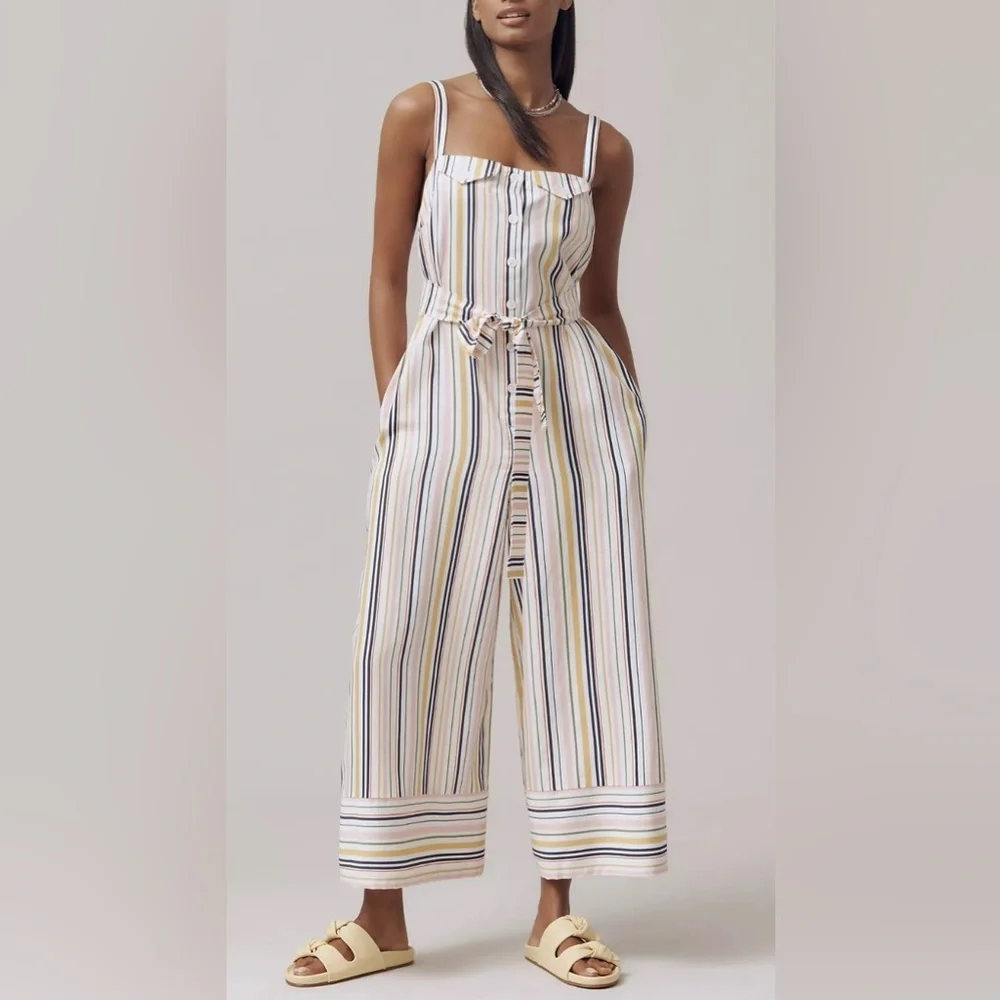 Maeve Easy Sleeveless Shirting Jumpsuit‎